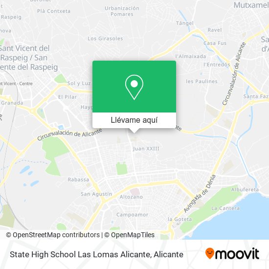 Mapa State High School Las Lomas Alicante