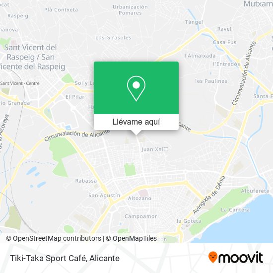 Mapa Tiki-Taka Sport Café