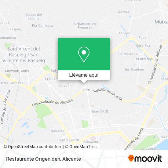 Mapa Restaurante Origen den