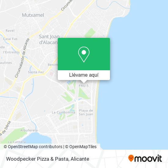 Mapa Woodpecker Pizza & Pasta