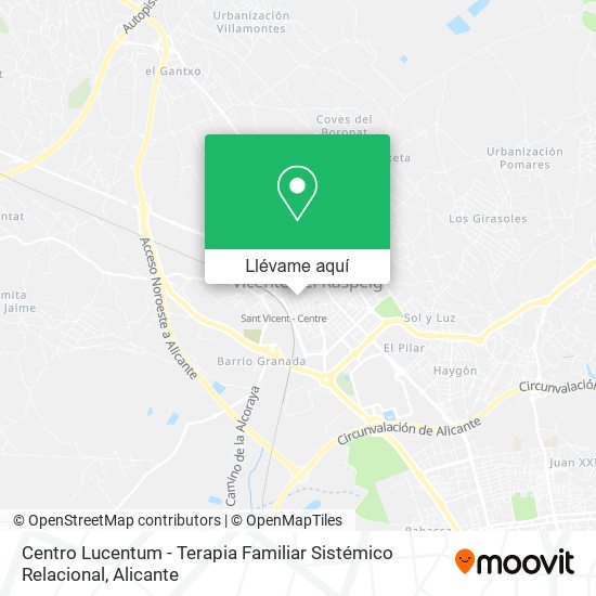 Mapa Centro Lucentum - Terapia Familiar Sistémico Relacional