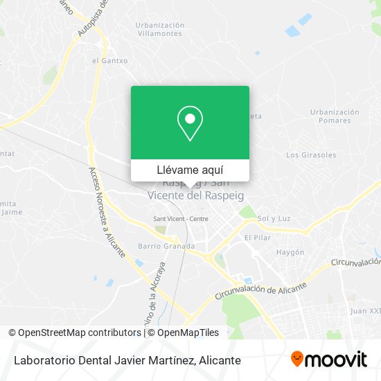 Mapa Laboratorio Dental Javier Martínez