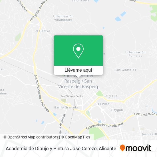 Mapa Academia de Dibujo y Pintura José Cerezo