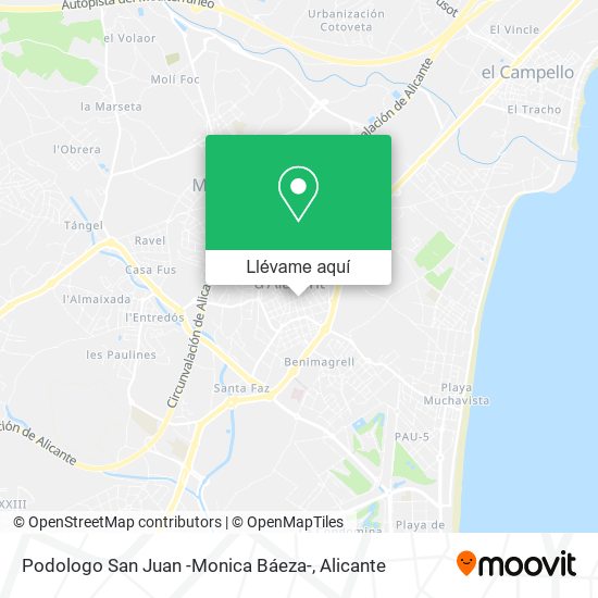 Mapa Podologo San Juan -Monica Báeza-