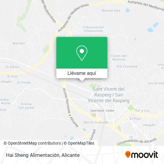 Mapa Hai Sheng Alimentación