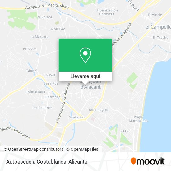 Mapa Autoescuela Costablanca