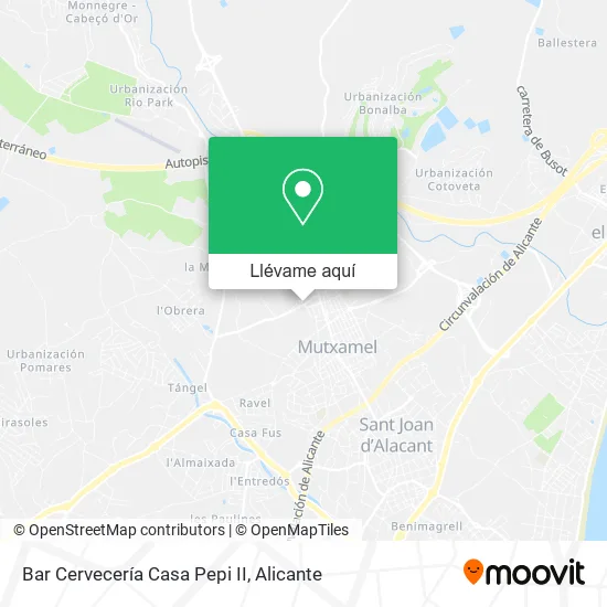 Mapa Bar Cervecería Casa Pepi II