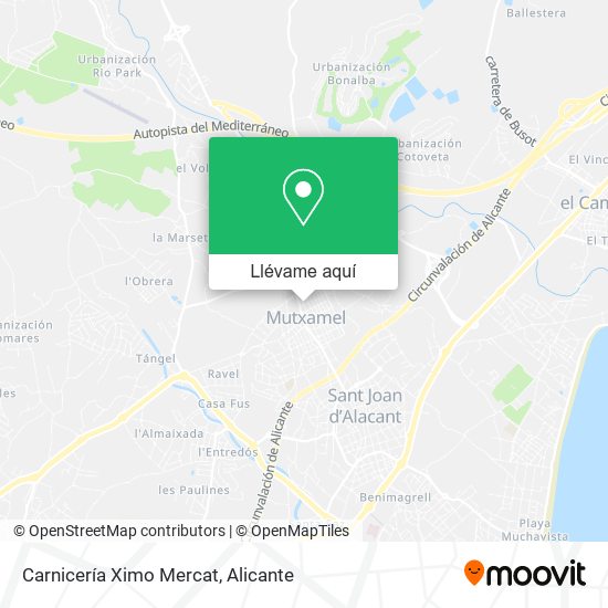Mapa Carnicería Ximo Mercat