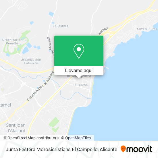 Mapa Junta Festera Morosicristians El Campello