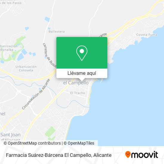 Mapa Farmacia Suárez-Bárcena El Campello