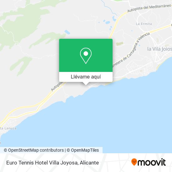 Mapa Euro Tennis Hotel Villa Joyosa