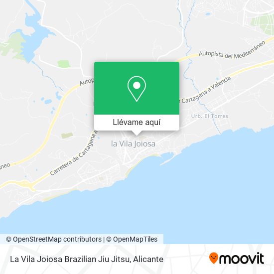 Mapa La Vila Joiosa Brazilian Jiu Jitsu