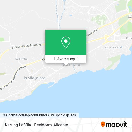 Mapa Karting La Vila - Benidorm