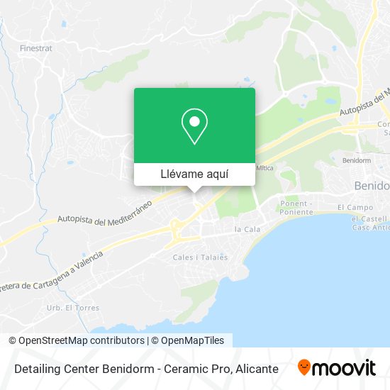 Mapa Detailing Center Benidorm - Ceramic Pro