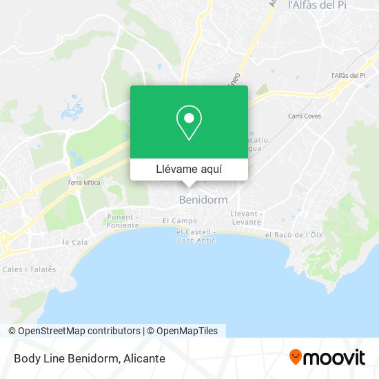 Mapa Body Line Benidorm