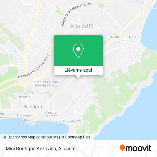Mapa Mini Boutique Anzovino