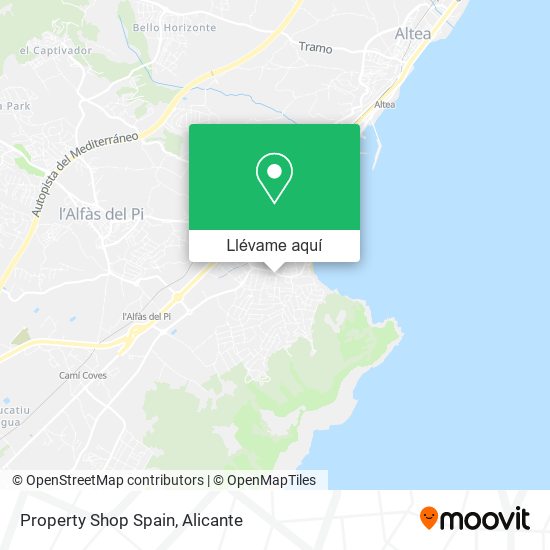 Mapa Property Shop Spain