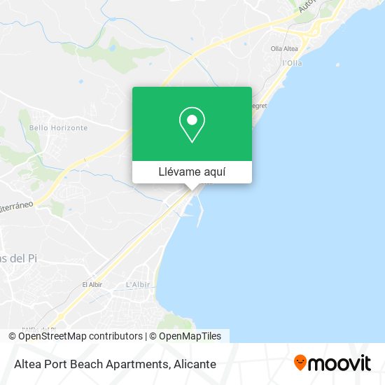 Mapa Altea Port Beach Apartments