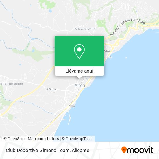 Mapa Club Deportivo Gimeno Team