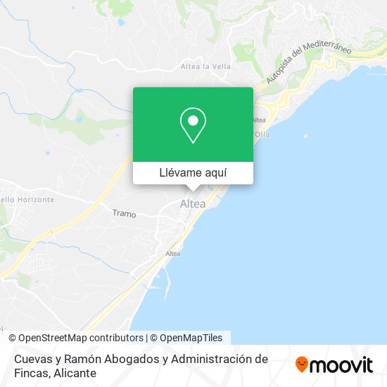 Mapa Cuevas y Ramón Abogados y Administración de Fincas
