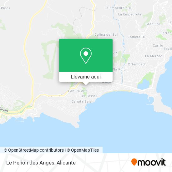 Mapa Le Peñón des Anges