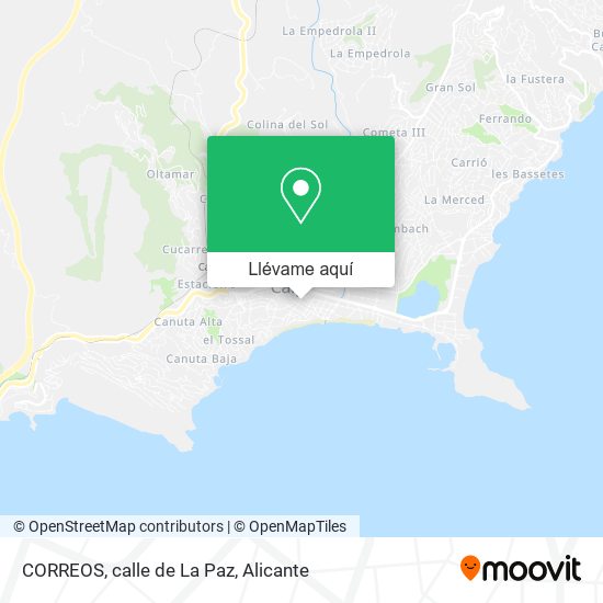Mapa CORREOS, calle de La Paz
