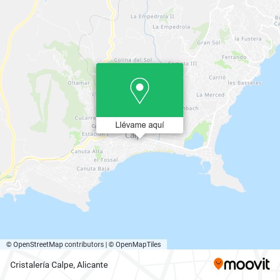 Mapa Cristalería Calpe