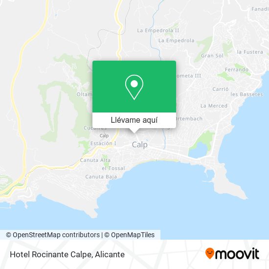 Mapa Hotel Rocinante Calpe