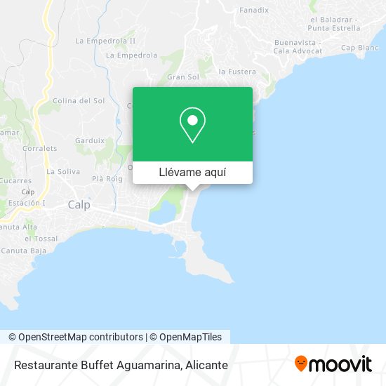 Mapa Restaurante Buffet Aguamarina