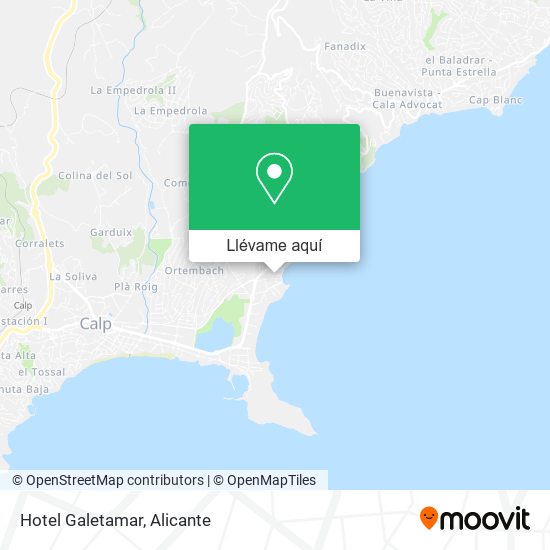 Mapa Hotel Galetamar