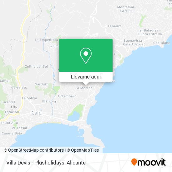 Mapa Villa Devis - Plusholidays