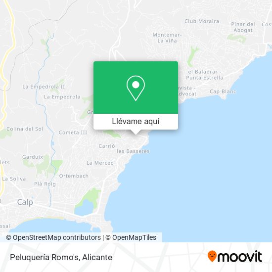 Mapa Peluquería Romo's