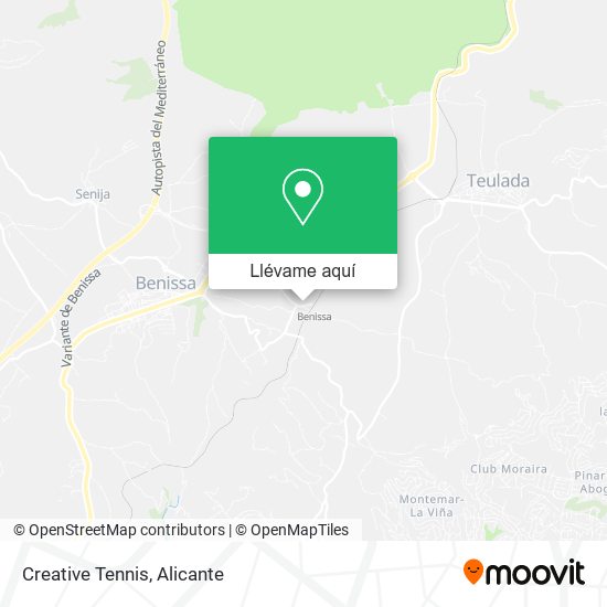 Mapa Creative Tennis