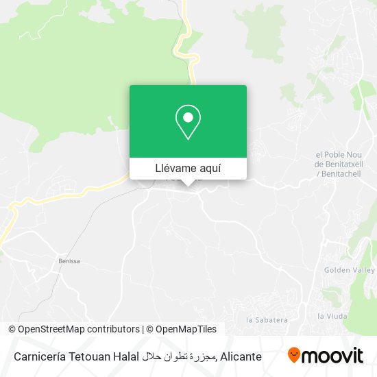 Mapa Carnicería Tetouan Halal مجزرة تطوان حلال