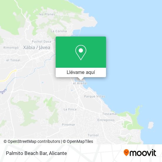 Mapa Palmito Beach Bar