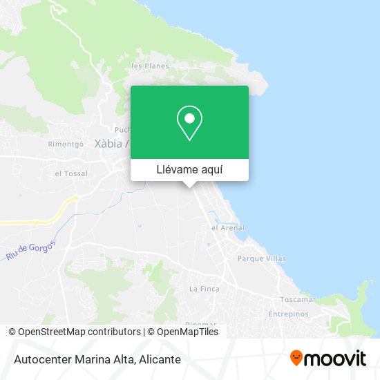 Mapa Autocenter Marina Alta