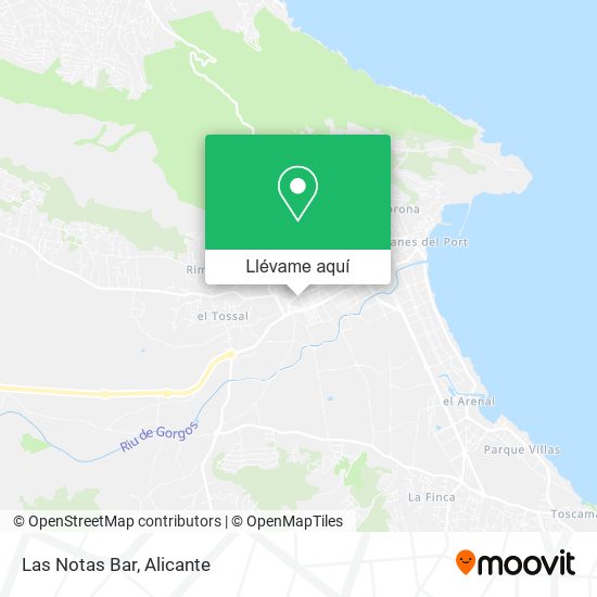 Mapa Las Notas Bar