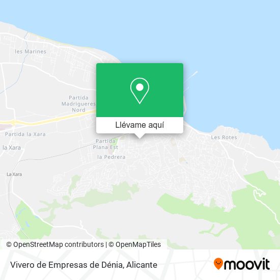 Mapa Vivero de Empresas de Dénia