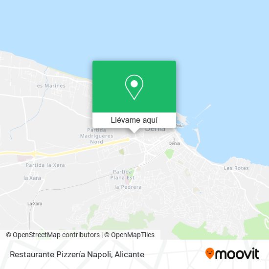 Mapa Restaurante Pizzería Napoli