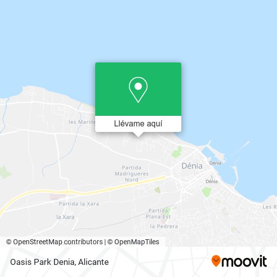 Mapa Oasis Park Denia