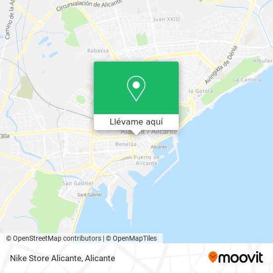 Mapa Nike Store Alicante