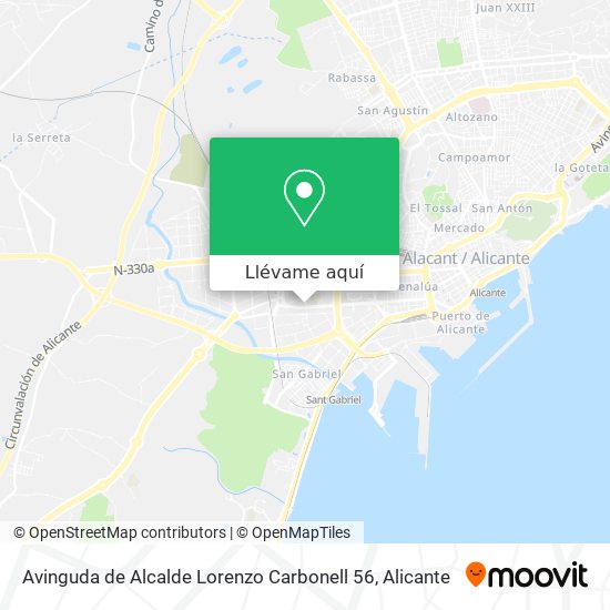 Mapa Avinguda de Alcalde Lorenzo Carbonell 56