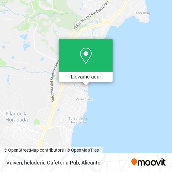 Mapa Vaivén, heladeria Cafeteria Pub
