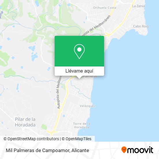 Mapa Mil Palmeras de Campoamor