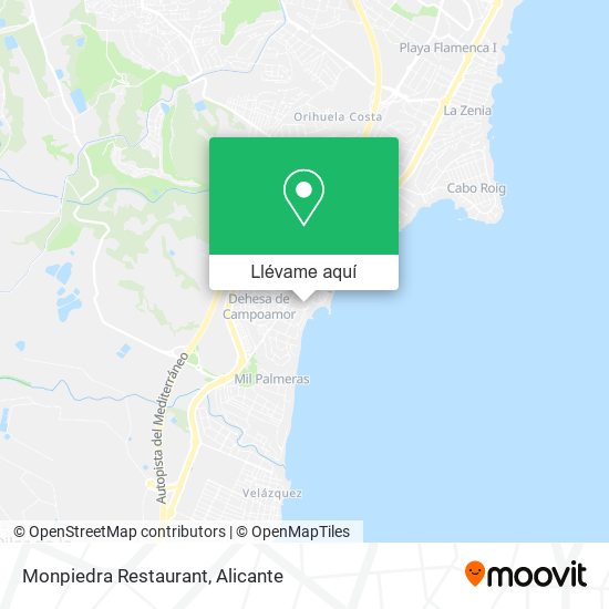 Mapa Monpiedra Restaurant