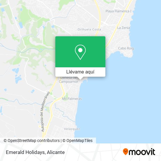 Mapa Emerald Holidays