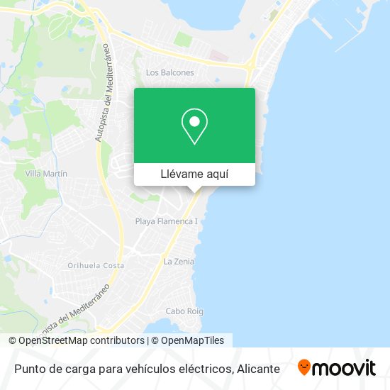 Mapa Punto de carga para vehículos eléctricos