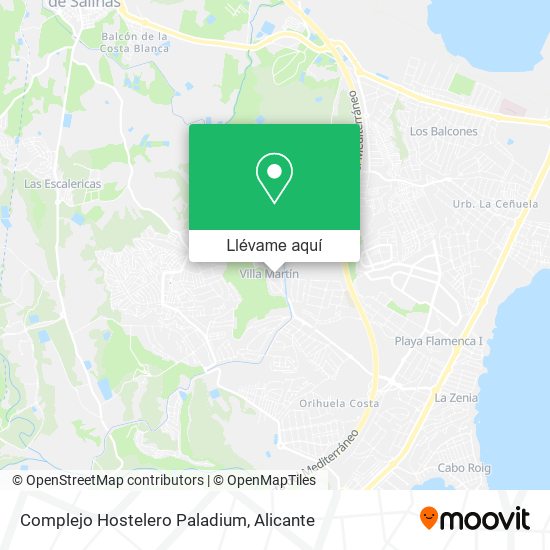 Mapa Complejo Hostelero Paladium