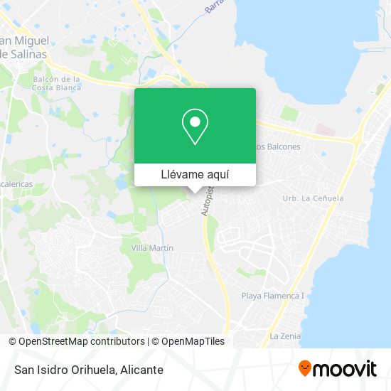 Mapa San Isidro Orihuela