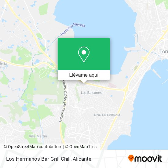 Mapa Los Hermanos Bar Grill Chill